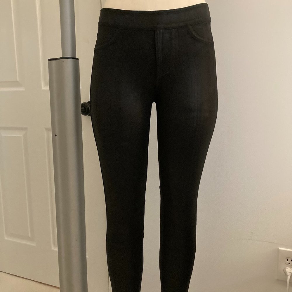 Blanc Noir XS Black, Shiny (made to resemble leather) stretch pants